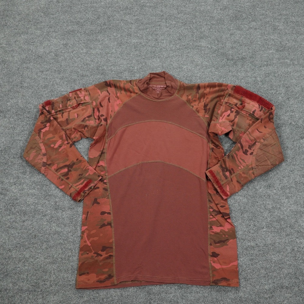 Army Combat Shirt Mens Large Red Camouflage‎ Long Sleeve Flame Resistant